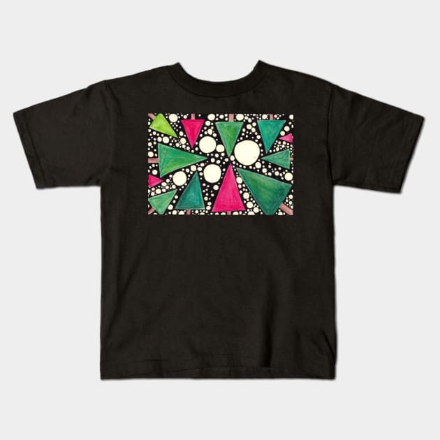 Winter Forest - Christmas Themed Starry Night Kids T-Shirt by SedgeWren